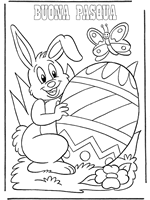 Disegno Buona Pasqua da colorare