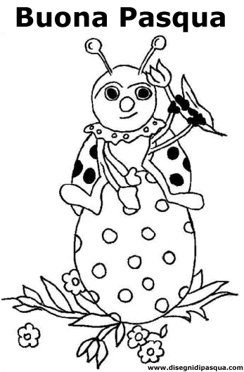 Disegno Coccinella Pasqua